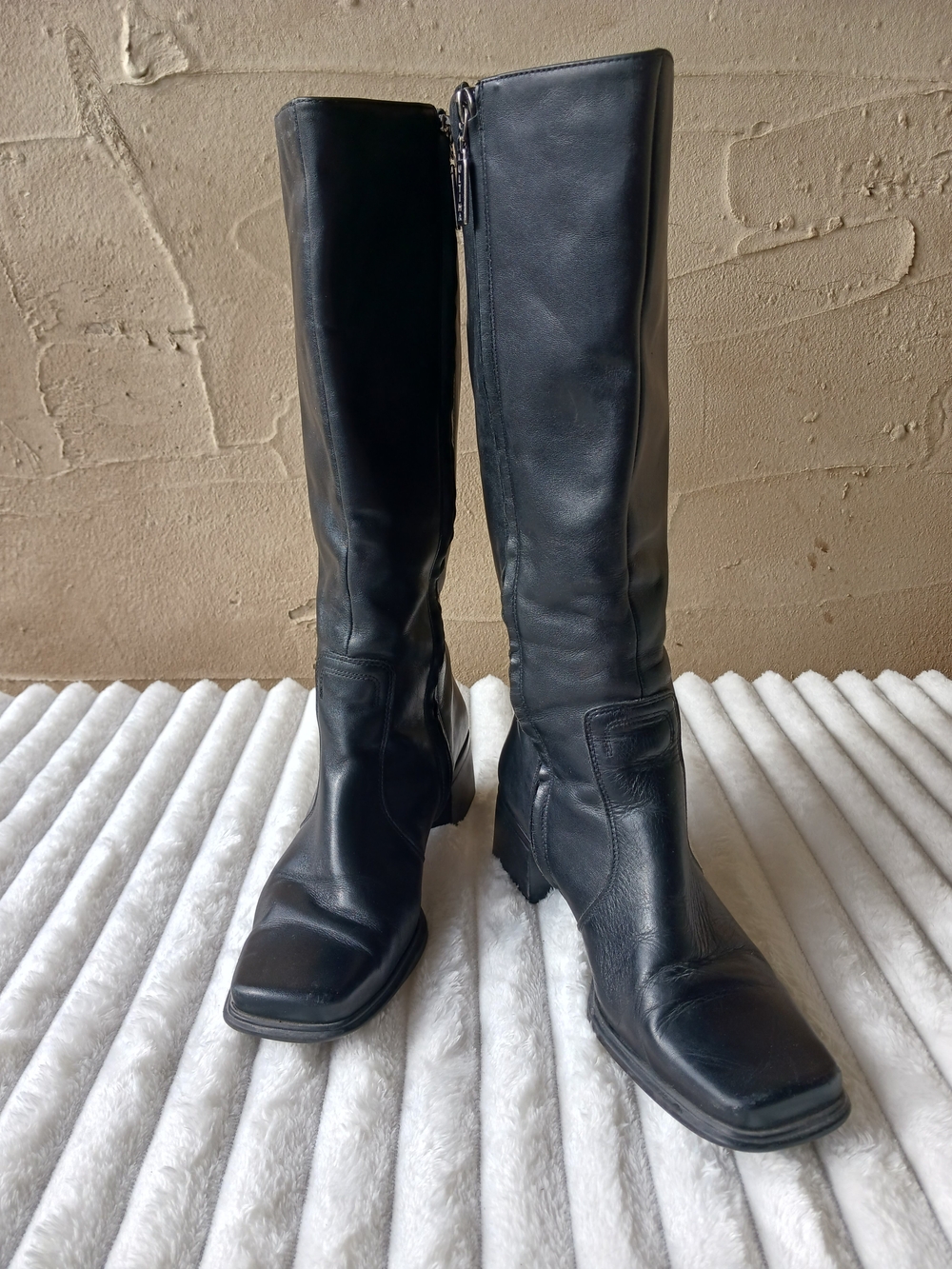 Caressa - Leather Knee-High Boots